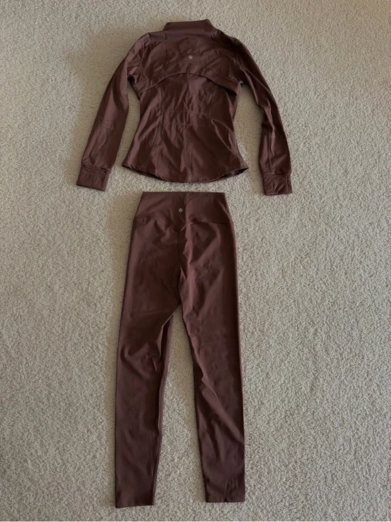 Lululemon Matching Set Brown Define Jacket + Align Leggings - Picture 2 of 3